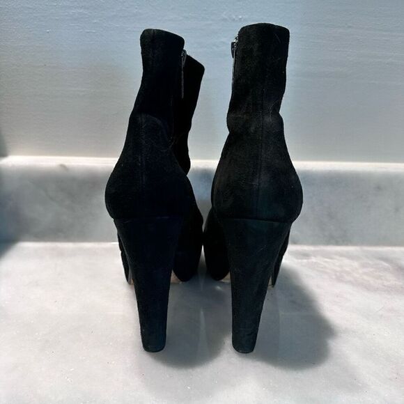 Michael Kors Womens VINTAGE Y2K Zip Block Heels Platform Ankle Boots Black Size - Picture 3 of 7